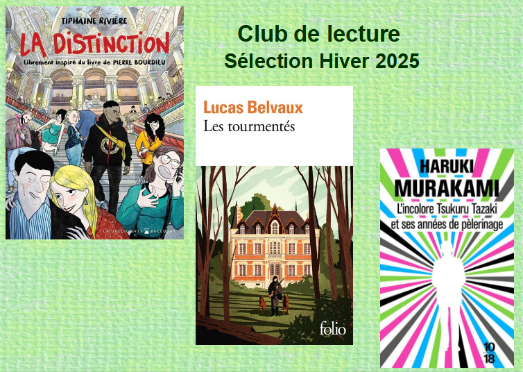 page d'accueil club lecture hiver 2025